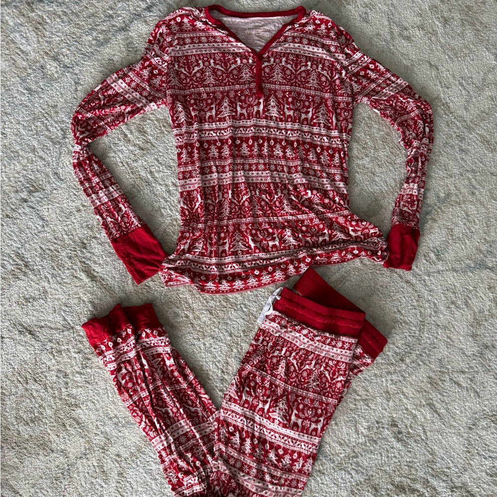Little Sleepies Red and White Pajama Set